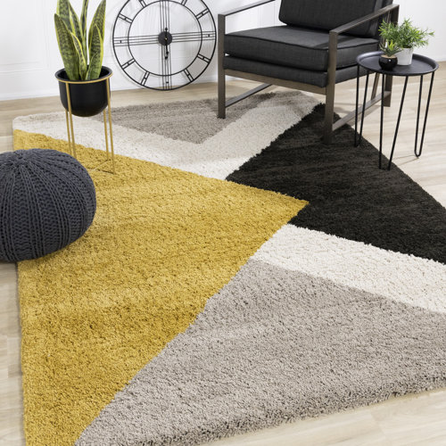 Wayfair Shag Yellow & Gold Area Rugs You'll Love in 2024
